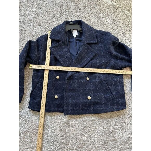 Lauren Conrad Women’s Navy Blue Lined Pea Coat Jacket Blazer WPockets XXL - Picture 9 of 10